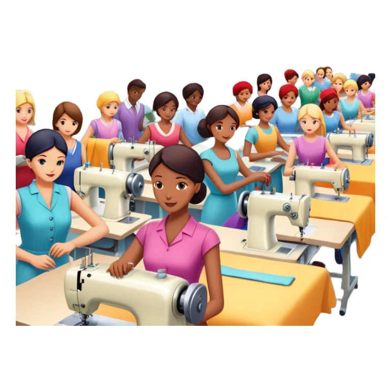 clothing factory, fashion manufacturing theme sticker