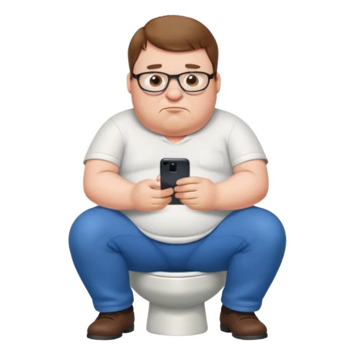 can you do  Peter Griffin sitting on the toilet playing on his phone sticker
