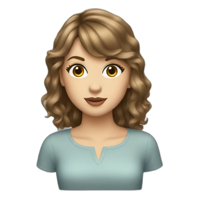 Brown haired taylor swift sticker