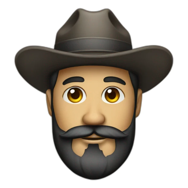 a tattooed gringo with a beard and a hat sticker