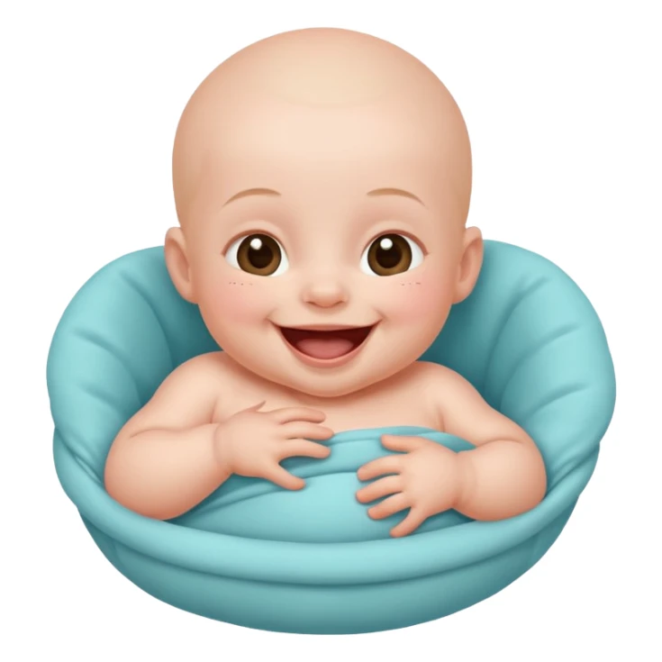 A newborn baby laughing joyfully sticker