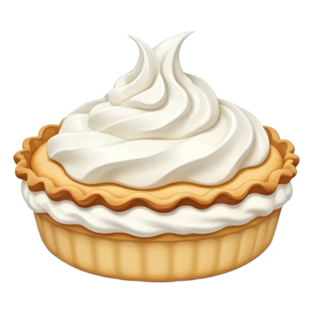 cream pie dessert with whipped cream sticker