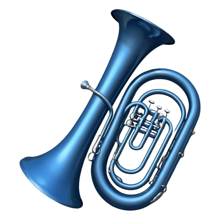 tuba redonda azul escura sticker