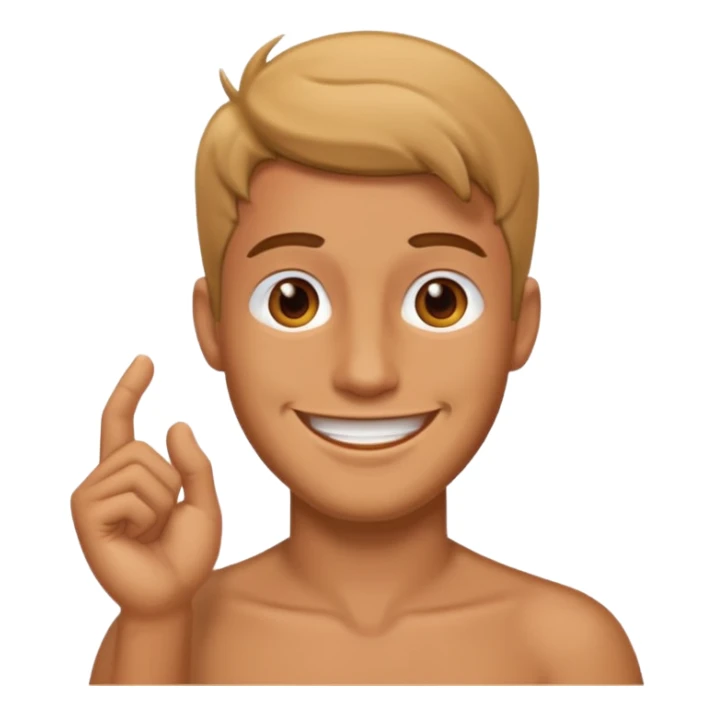 A dick coming from a guy sticker