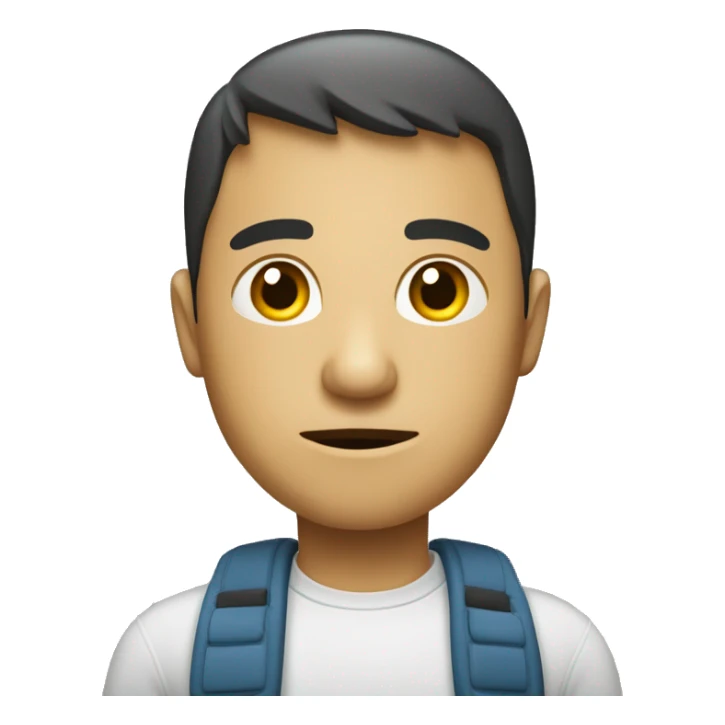 Tête de personne qui vient de retourner une situation  sticker