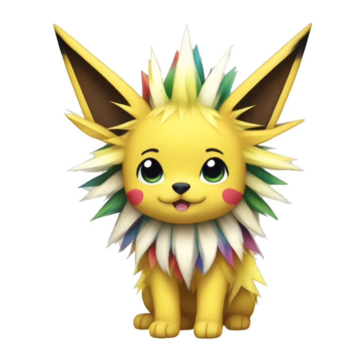 Jolteon with colorful stripes full body sticker