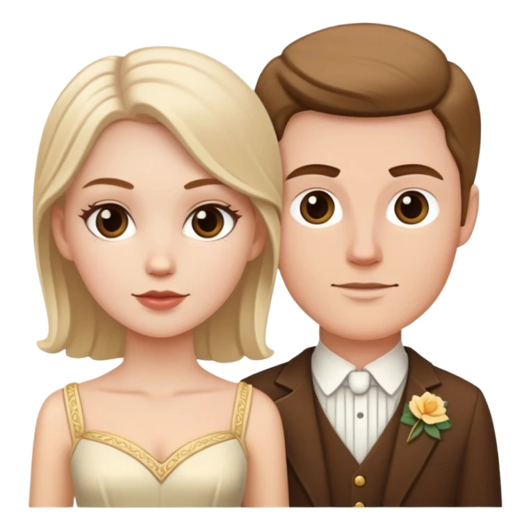 a white girl and white guy in costume and dress sticker