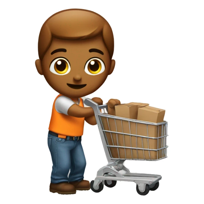 Home Depot Pushing a Cart Cart sticker