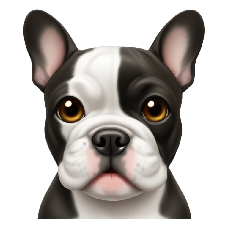 French bulldog black and white with brown eyes sticker