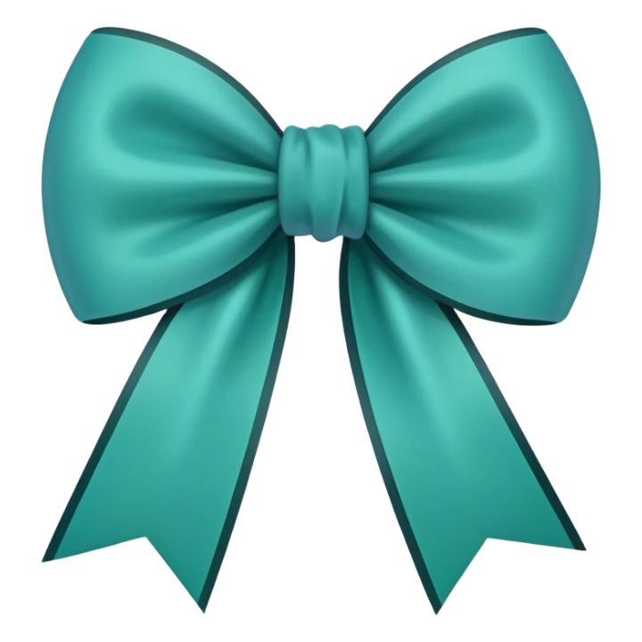Bow in light blue and dark green colors sticker