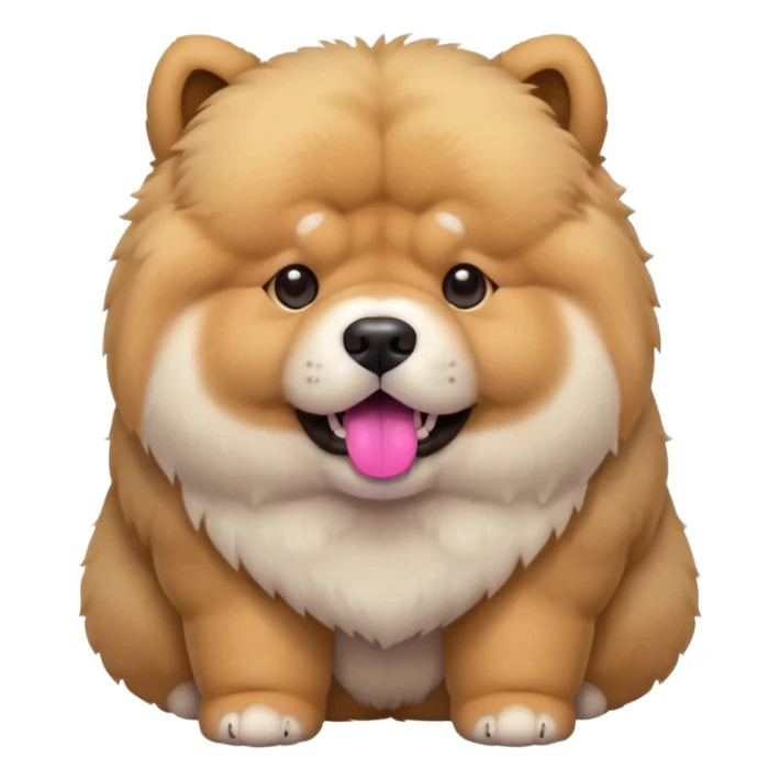 a full body of cute chow chow sticker
