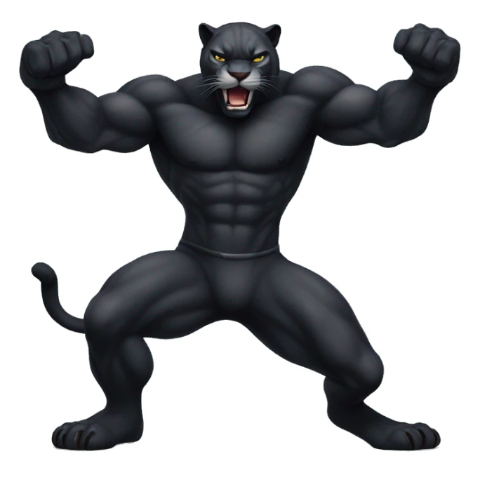 Panther full body agressive muscular sticker