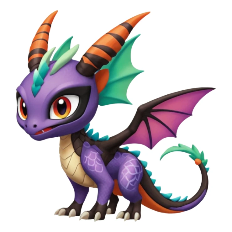 Meloetta-Noivern-Spyro-Toothless-Fakémon-creature-hybrid sticker