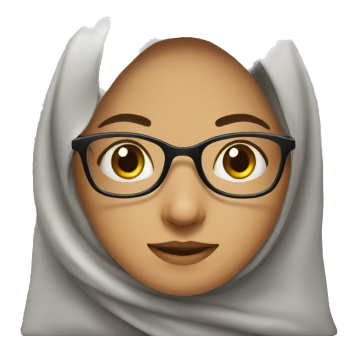 Moslem women teacher with eye glasses sticker