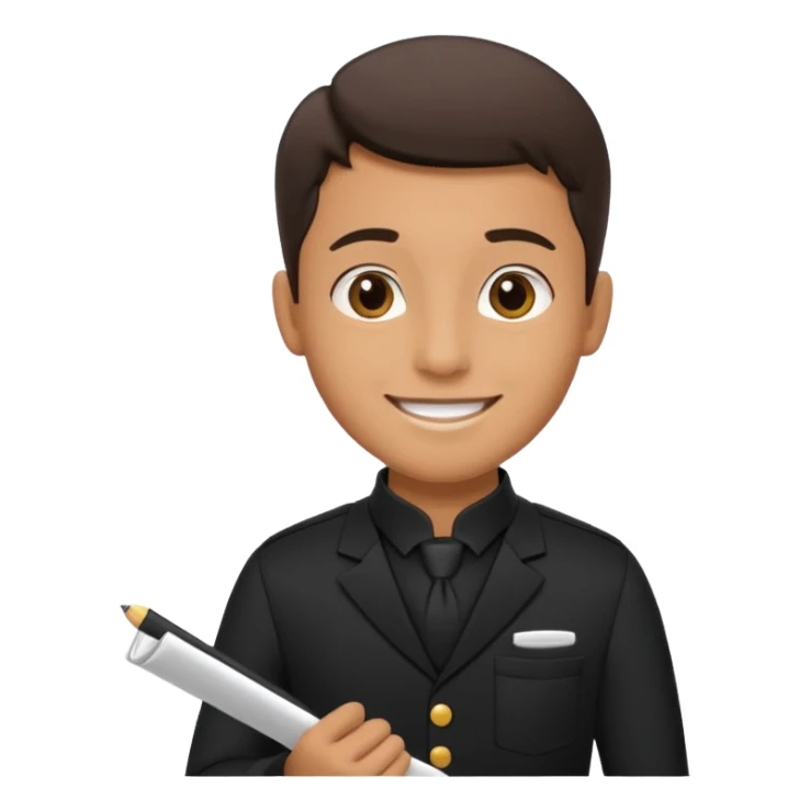 Waiter asking for what you want to eat  sticker