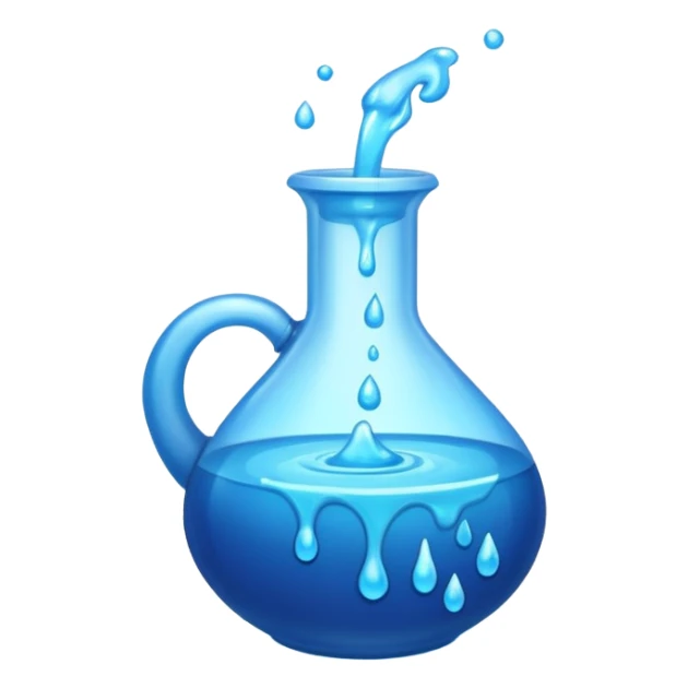 pozione blu che viene svuotata  sticker