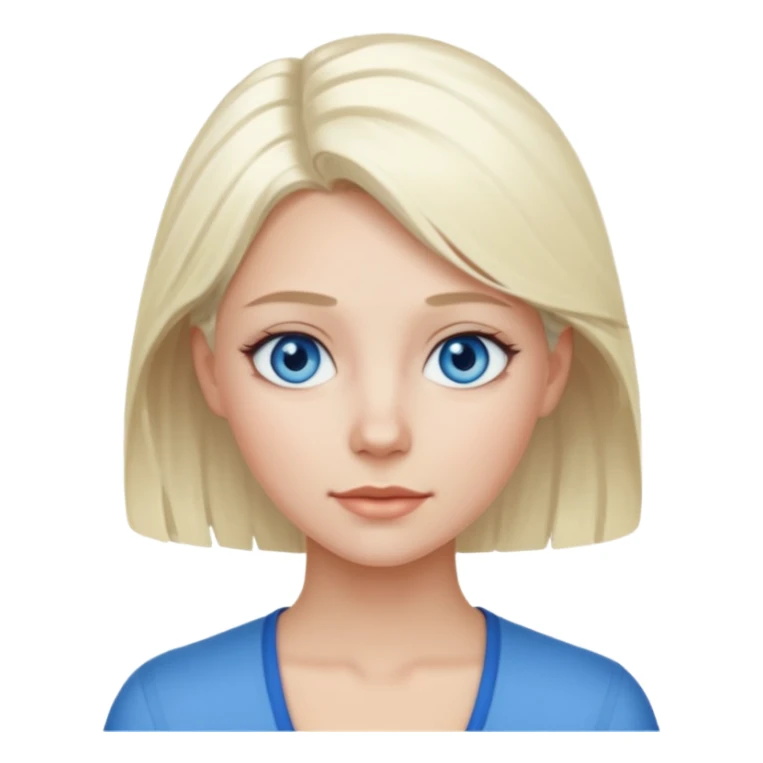 Emily Armstrong with blue eyes, platinum blonde hair sticker