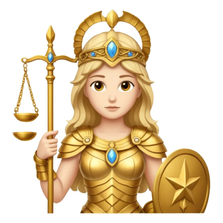 athena goddess, with scales of justice sticker