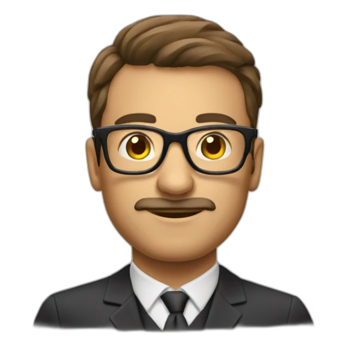 A bold English teacher with glassess sticker