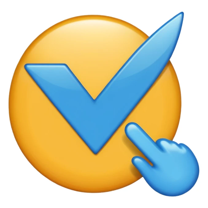 Create me an emoji that looks similar to the Facebook blue verification batch it's for my research sticker