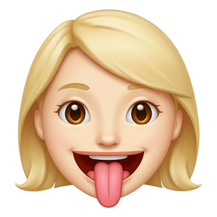 smiling face with tongue curved on top lip sticker