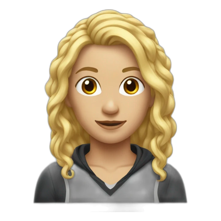 Blonde cheveux raides sportive sticker