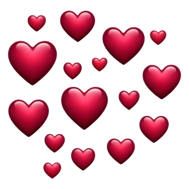 burgundy heart sticker