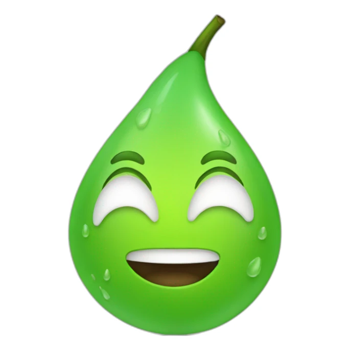 limegreen-waterdrop-with-mouth sticker