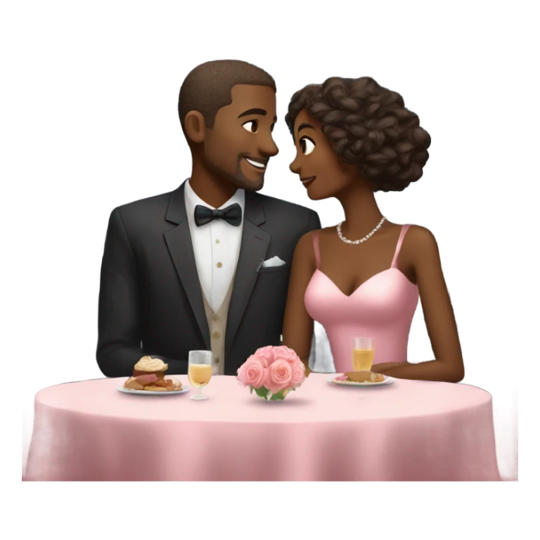 Romantic date for stunningly beautiful couple sticker