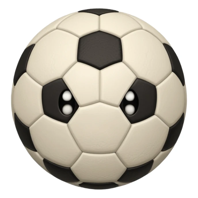 BALON DE FUTBOL CON CARAS MIEDO sticker