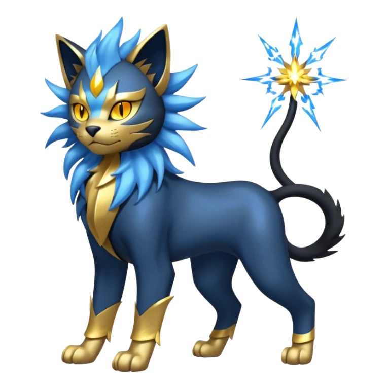 Solgaleo-Luxray-Fakémon-hybrid-creature (full body)  sticker