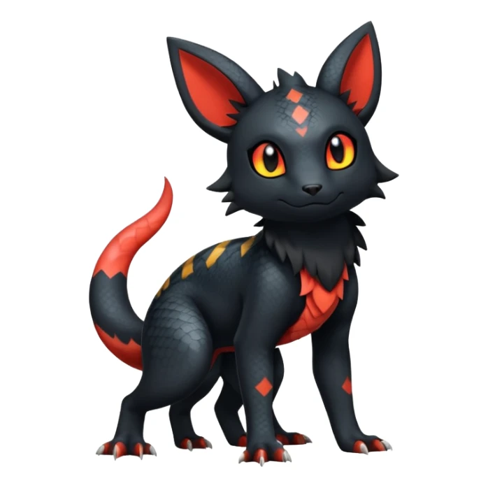 Salandit-Umbreon-Litten-Hybrid (Full body) sticker