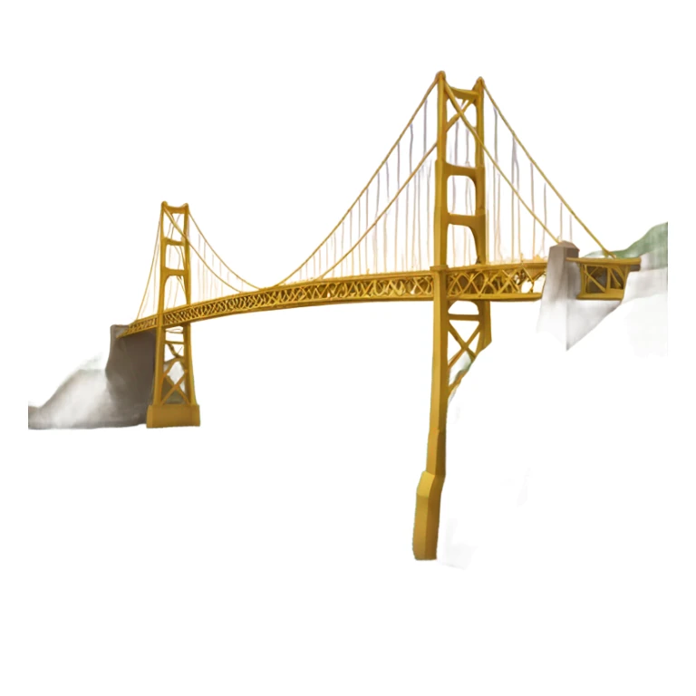golden bridge seen from the coast sticker