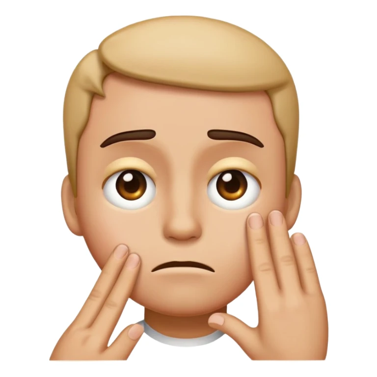 Emotionsloser emoji der finger an stirn hat sticker