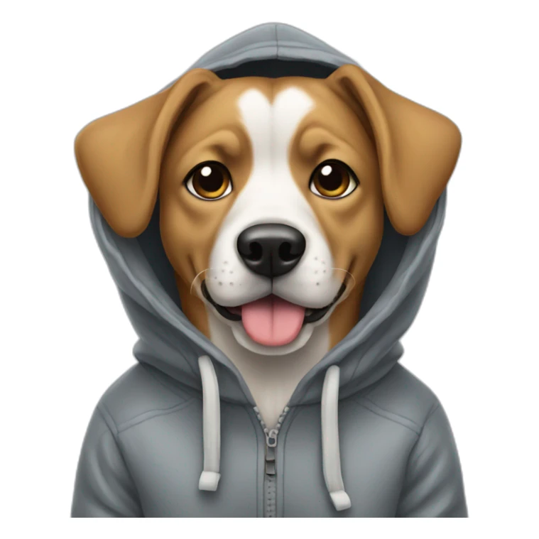 Dog wearin a hoodie sticker