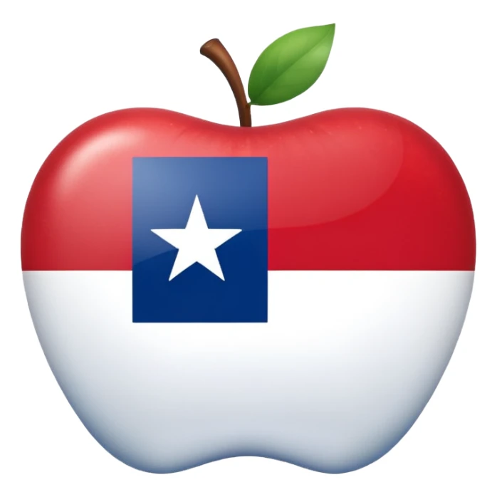 texas flag in the normal style of a apple emoji sticker