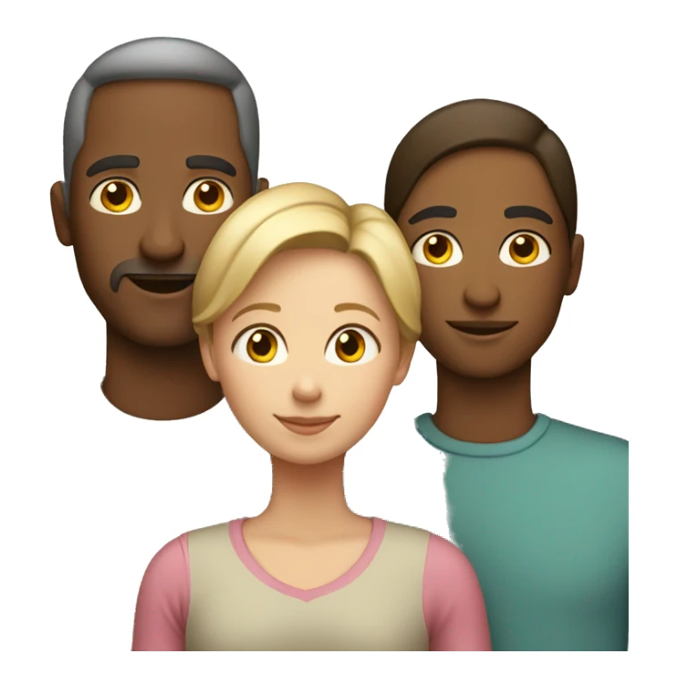 white family mother, father, a daughter and a son sticker