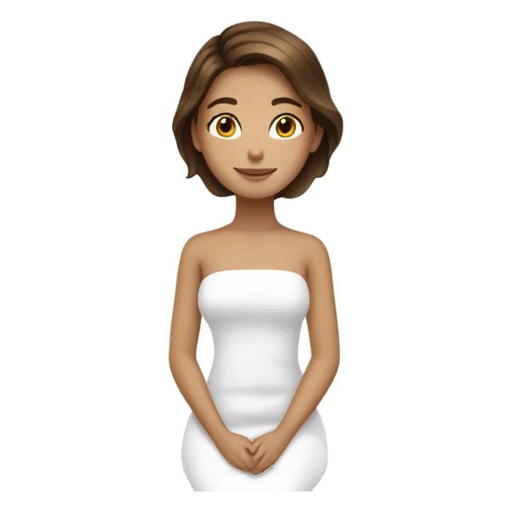 A girl with brown hair at the spa sticker