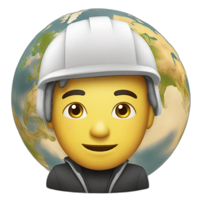 A human mogul against the backdrop of the globe. sticker