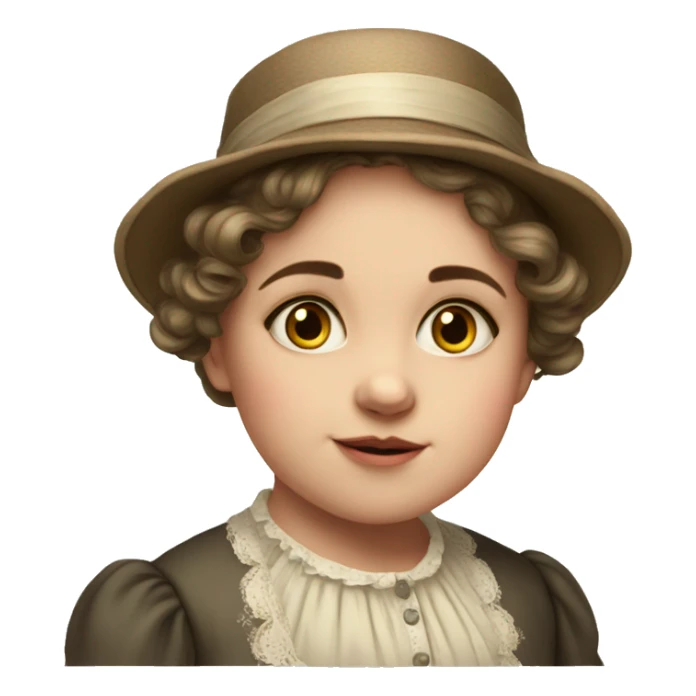 Victorian girl: age 1 without hat sticker