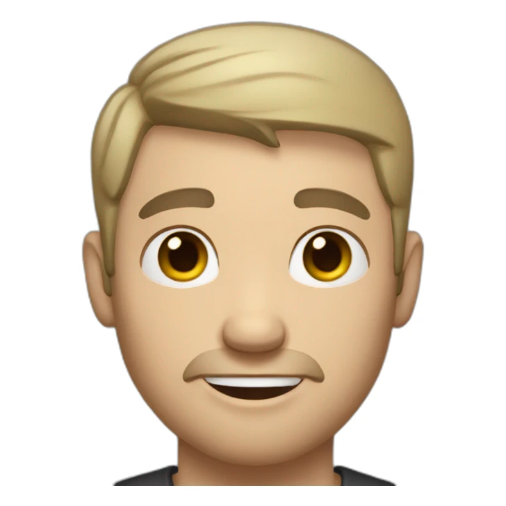 white man with short dark hair, tatoo on the arms sticker