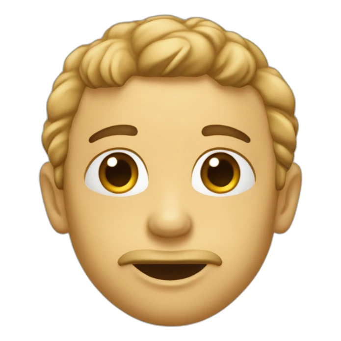 Tête avec le petit doigt dans la bouche sticker