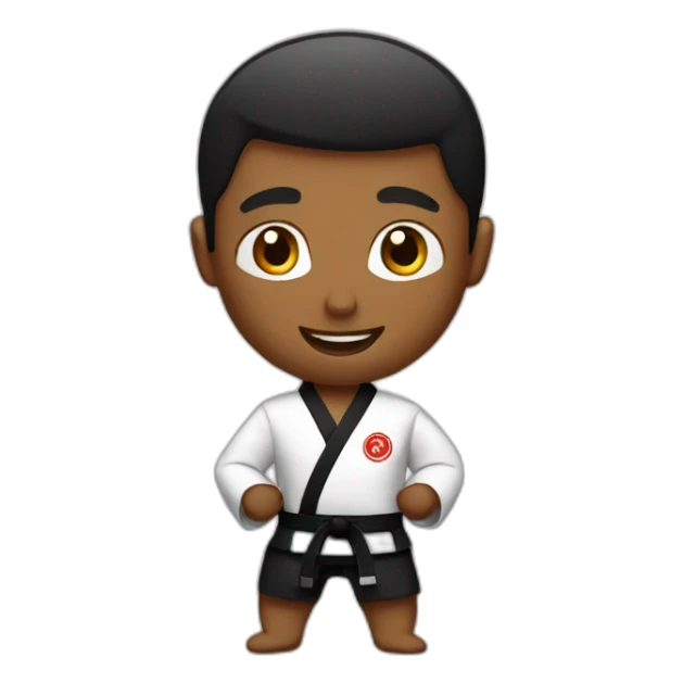 karate black belt with birthday cake sticker