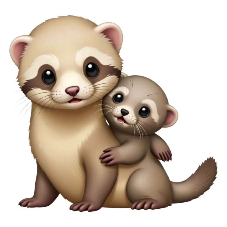 A ferret and a seal, no logo, just them going full action mode, shooting like a movie duo. Total chaos energy but make it adorable and dangerous.” sticker