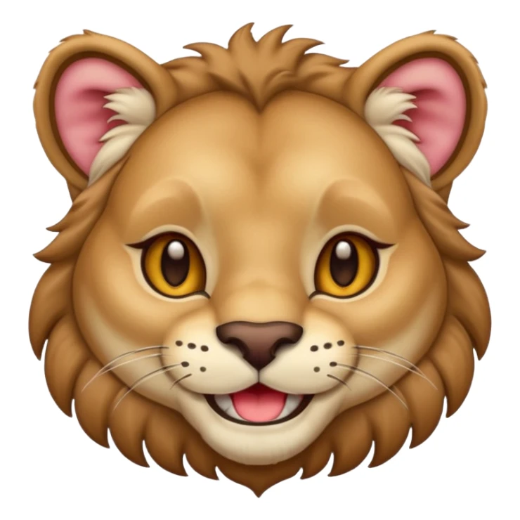 Cute cougar emoji similar to the lion emoji but instead it’s a cougar sticker