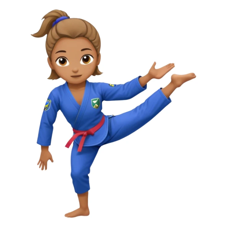 gymnast girl wearing a bjj gi sticker