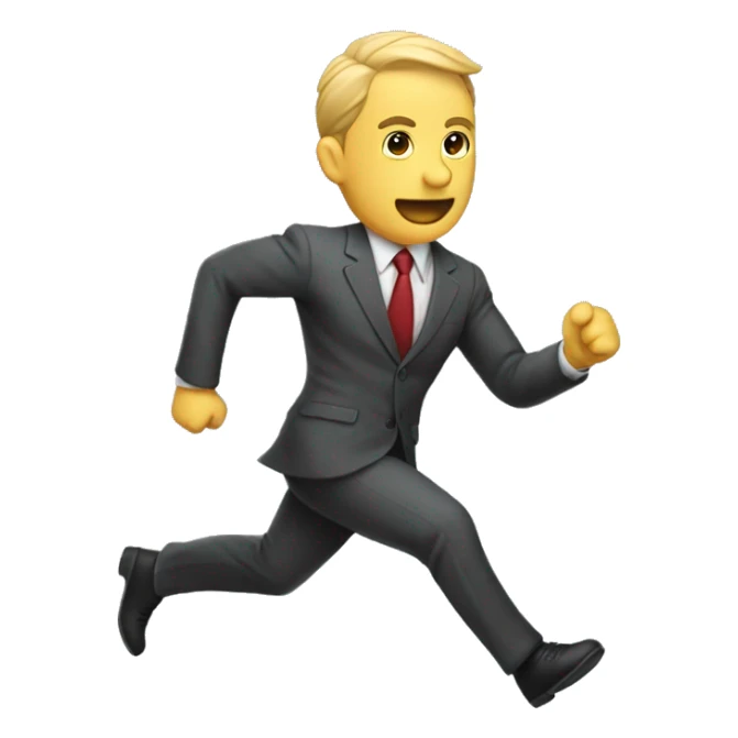 emoji de persona corriendo con traje de ladron sticker