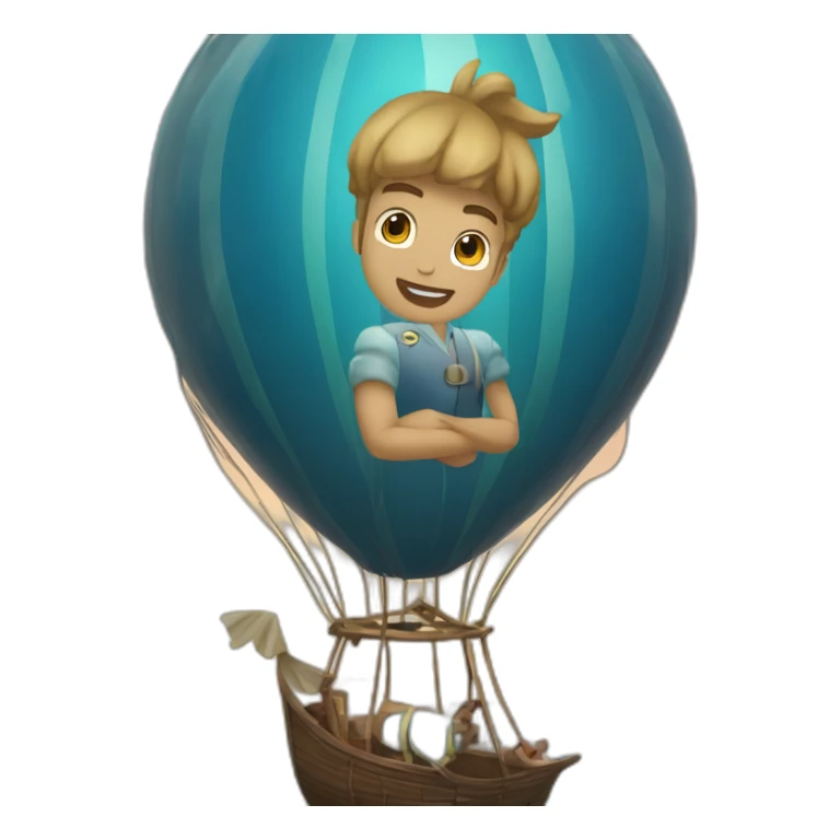 Bolando en un globo a la orrilla del mar sticker