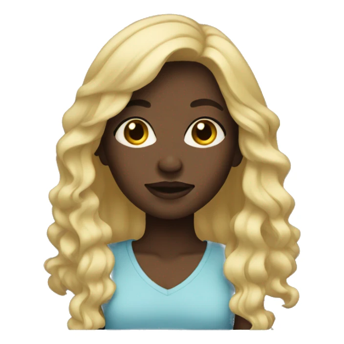 dark skinned blonde girl sticker