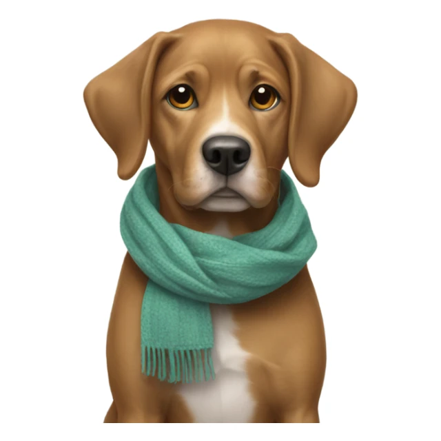 My dog Dublin with a scarf sticker
